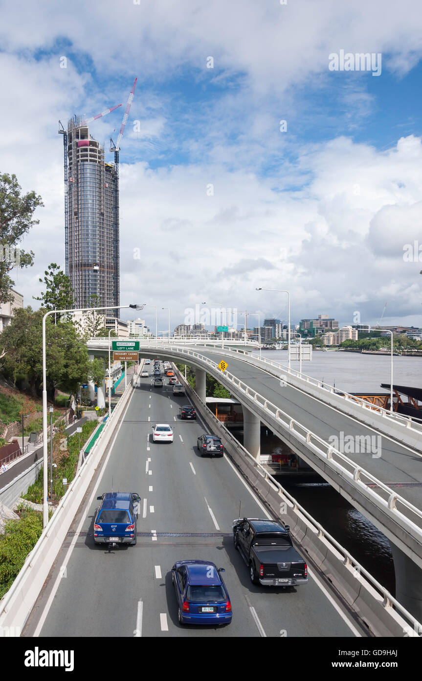 Riverside Expressway, Brisbane City, Brisbane, Queensland, Australia Stock Photo