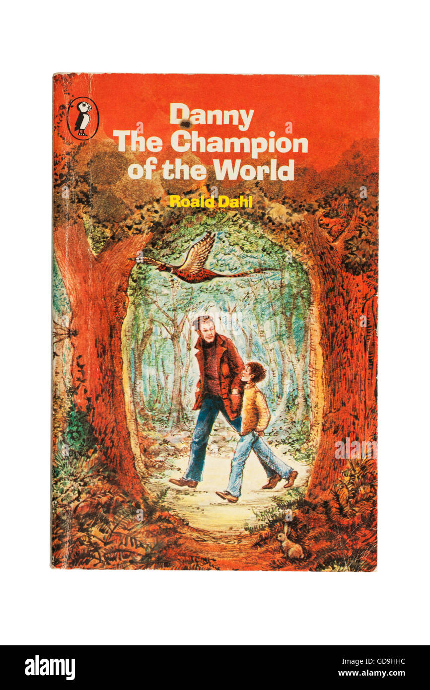 A  Danny The Champion of the World book by Roald Dahl on a white background Stock Photo