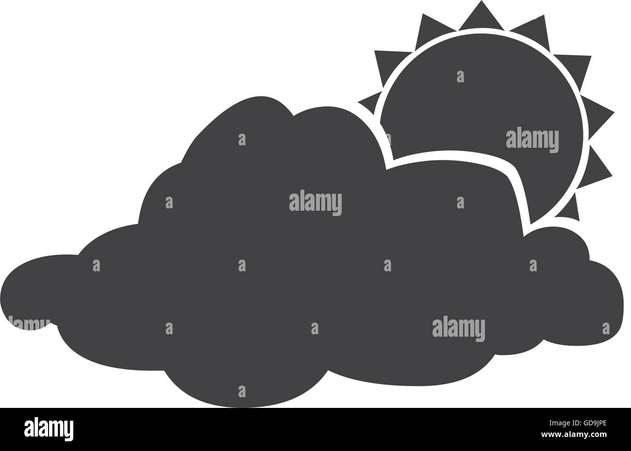 Weather and clouds isolated flat icon Stock Vector Image & Art - Alamy