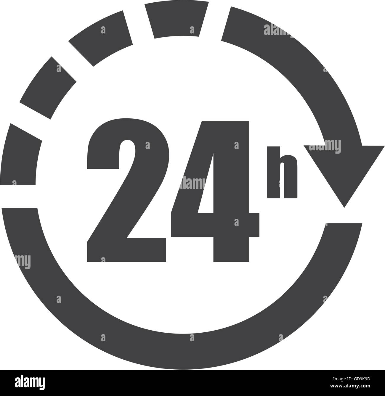 Time and clock isolated flat icon, vector illustration Stock Vector ...