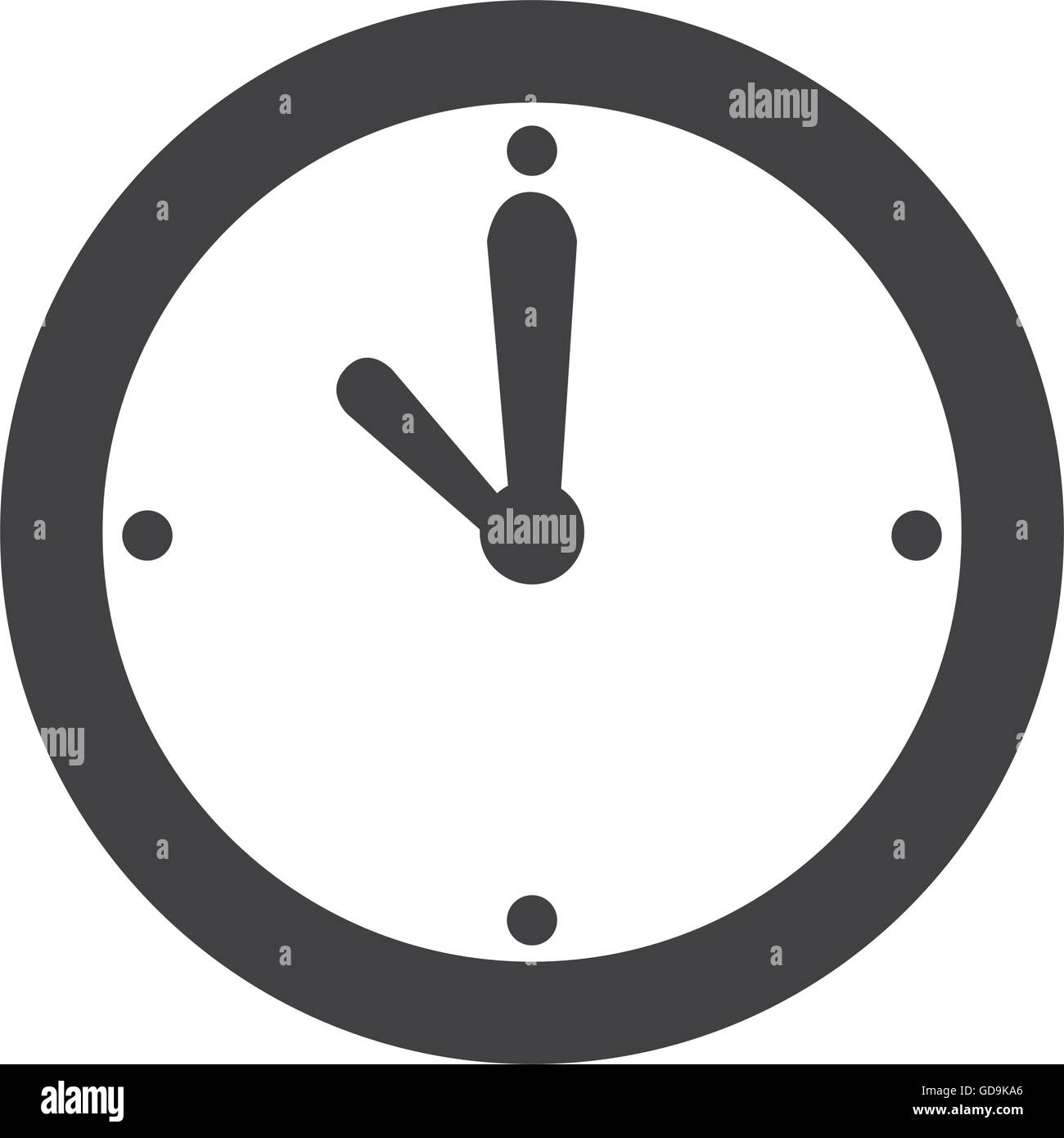 Time and clock isolated flat icon, vector illustration Stock Vector ...