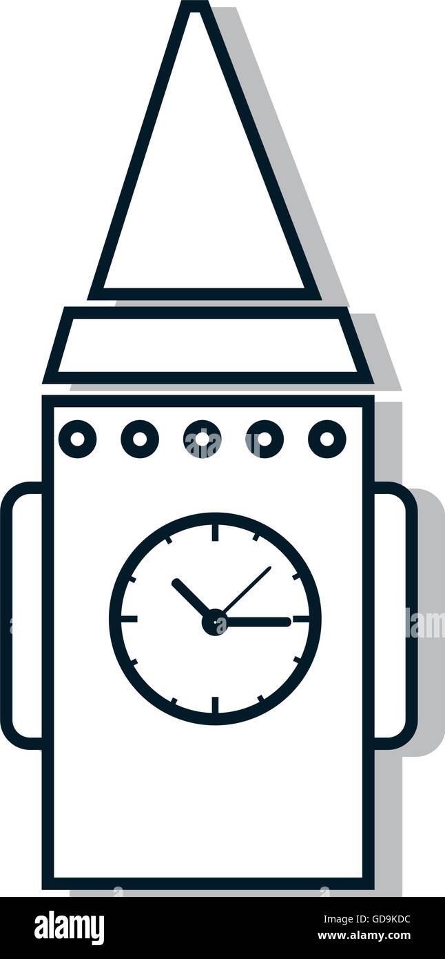 Time and clock line icon design, vector illustration Stock Vector Image ...