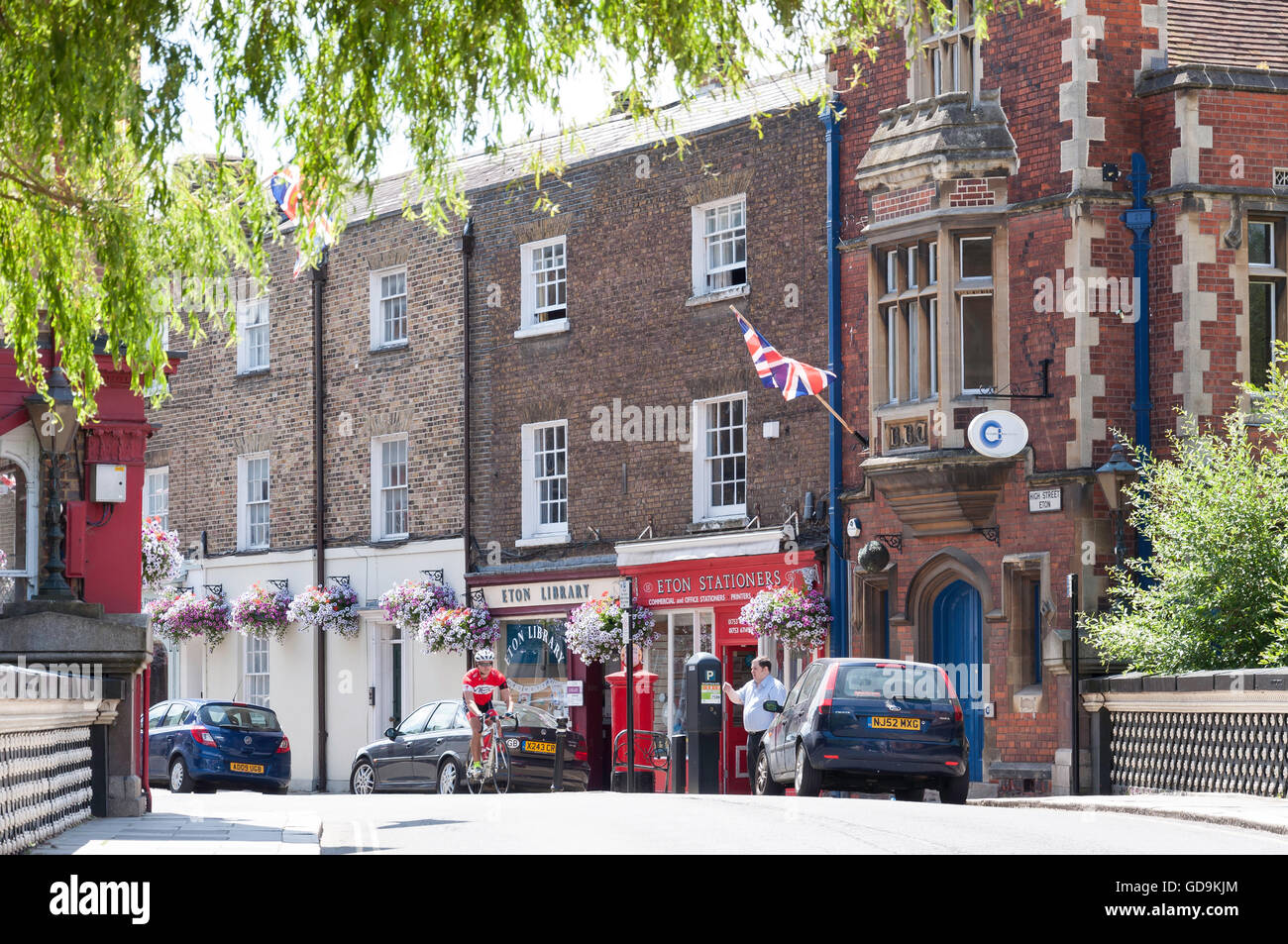Eton High Street from Slough Road, Eton, Berkshire, England, United