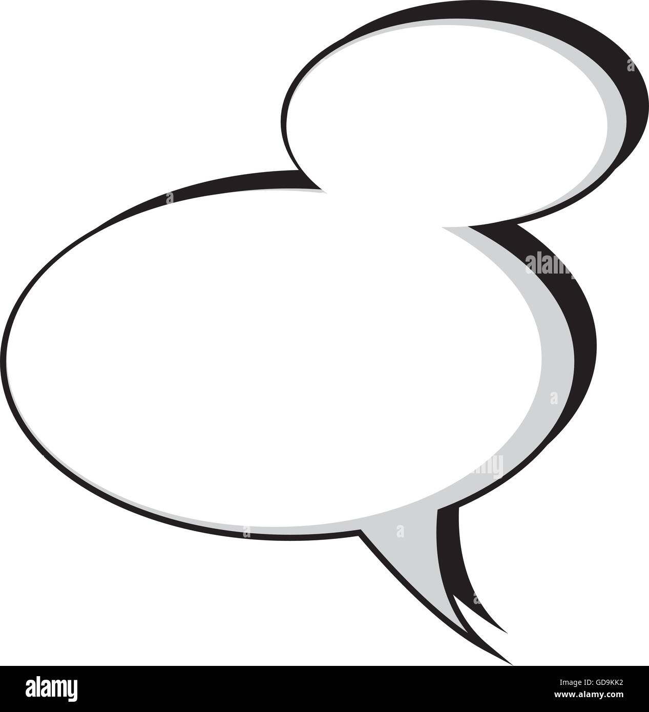 Comic bubble isolated flat icon, vector illustration Stock Vector Image ...