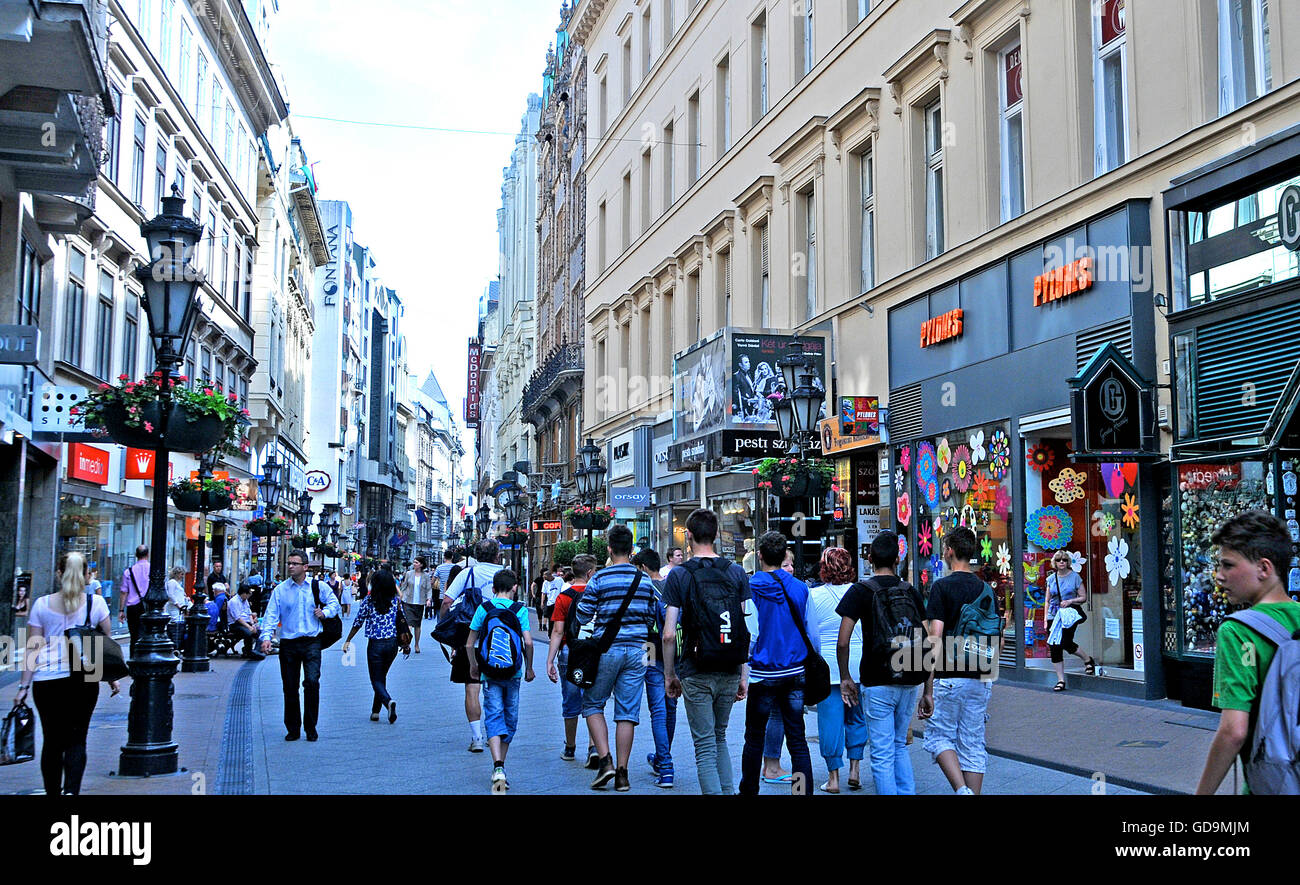 street scene Budapest Hungary Stock Photo Alamy