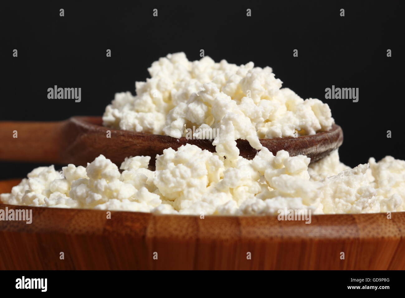 Bowl of cottage cheese Stock Photo Alamy