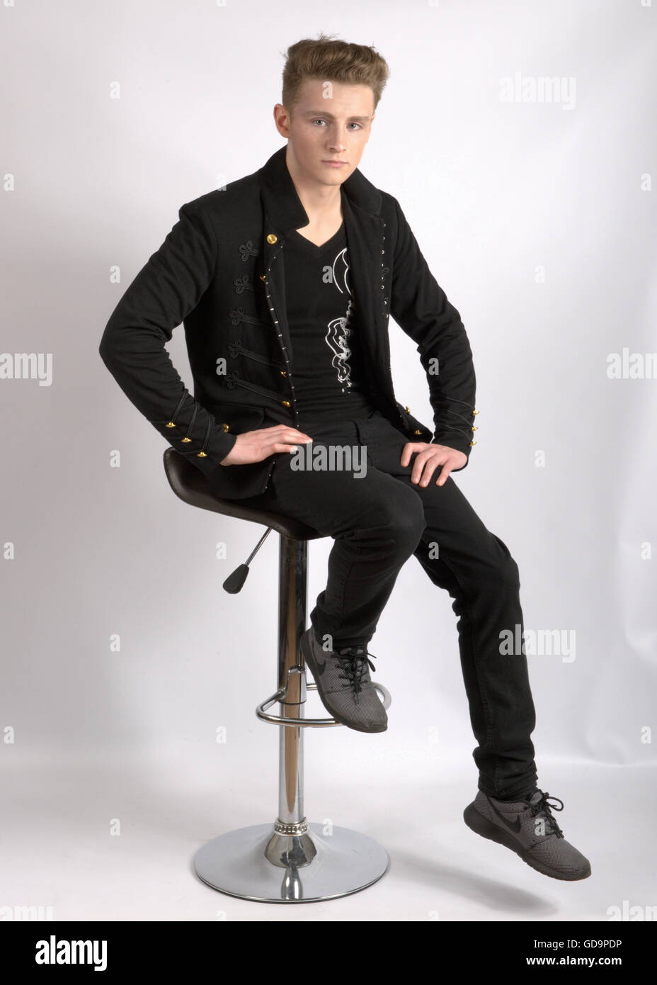fashion portrait of the young man Stock Photo - Alamy