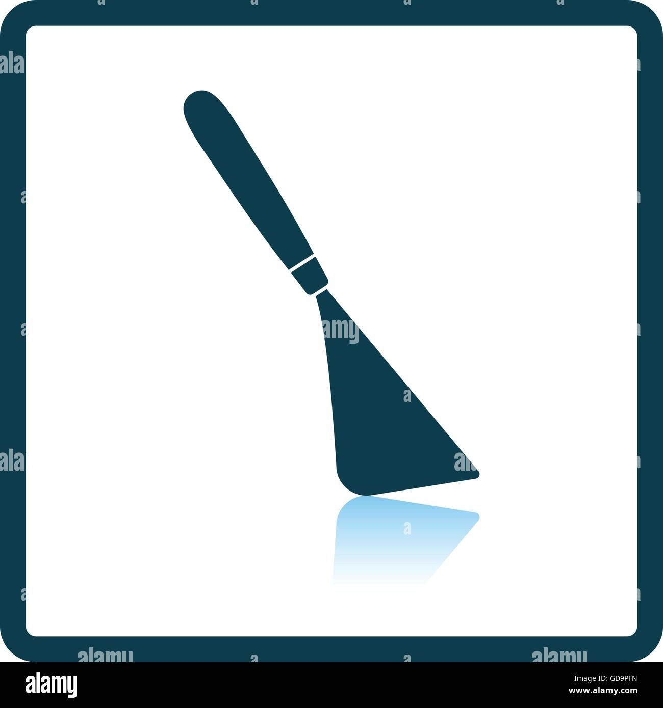 Palette knife icon. Shadow reflection design. Vector illustration Stock