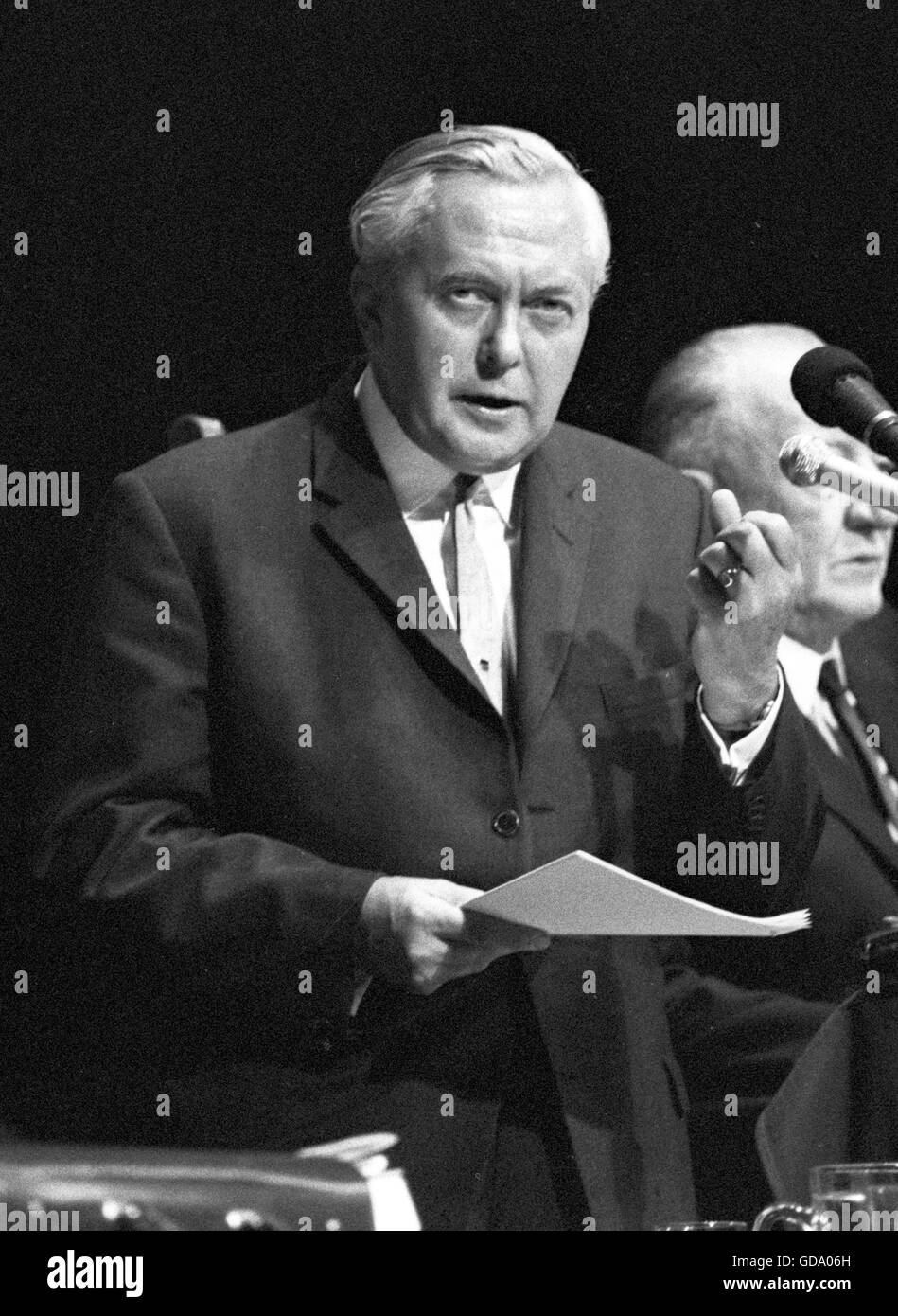 Prime Minister Harold Wilson Stock Photo