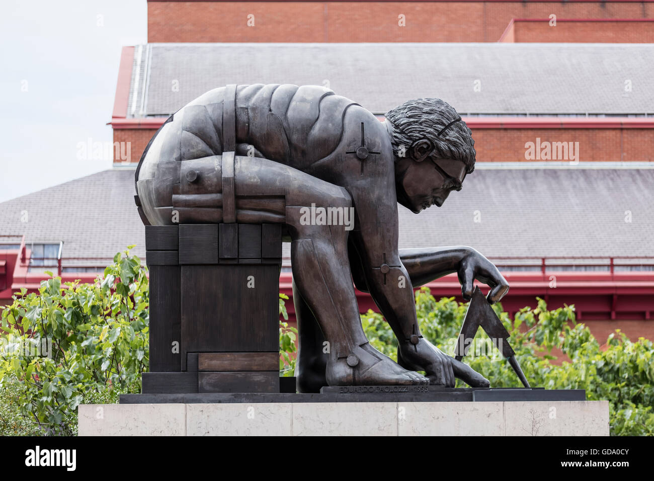 Statue of Sir Isaac Newton outside the British Museum in Euston Road in