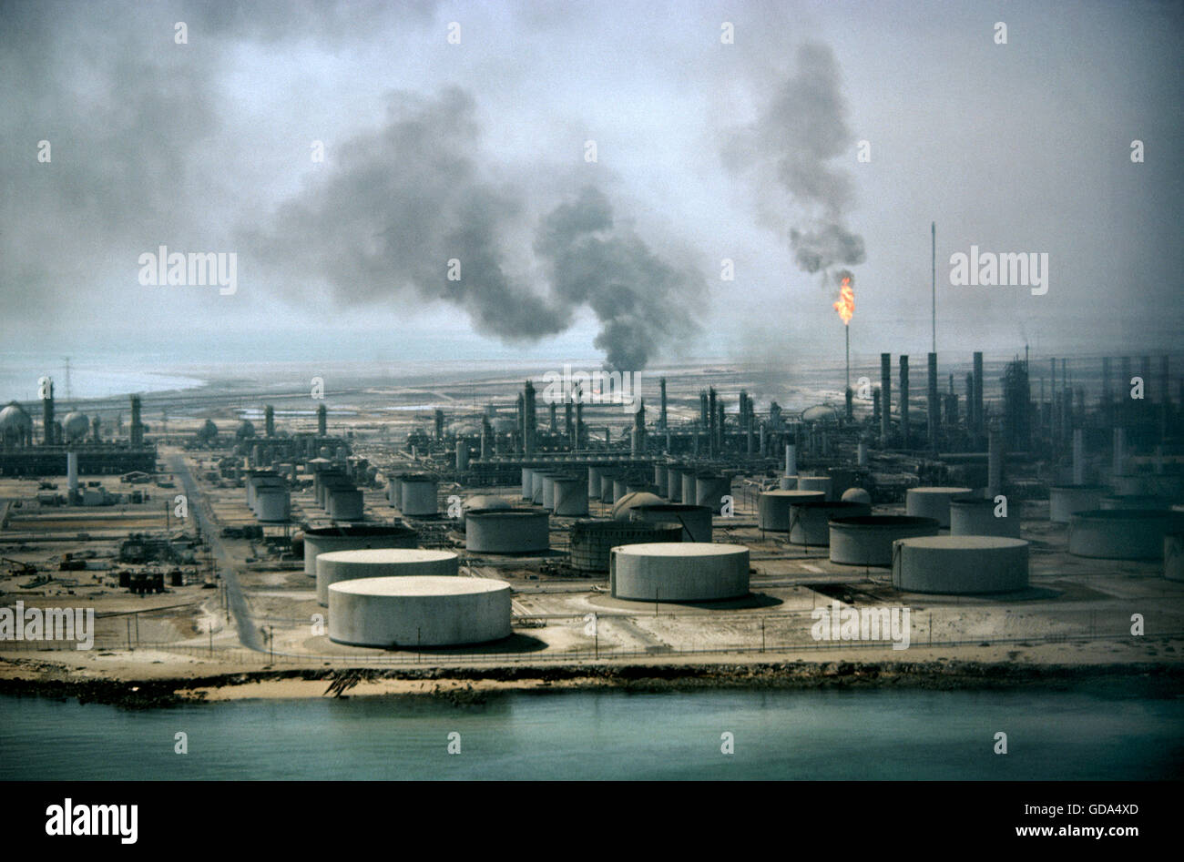 The Aramco Oil Refinery in Dahran, Saudi Arabia. Middle East Stock ...