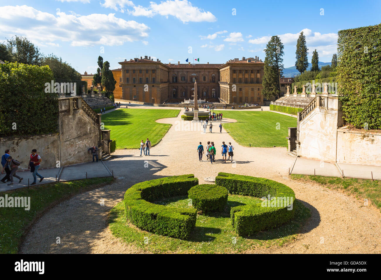 View of Boboli Gardens with the Palazzo Pitti in Florence Stock Photo -  Alamy