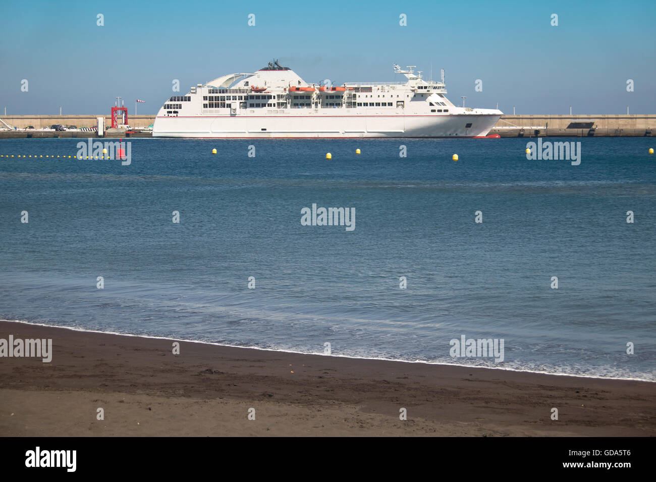 Port of San Sebastian de la Gomera. Canary Islands. Spain. Horizontal Stock Photo
