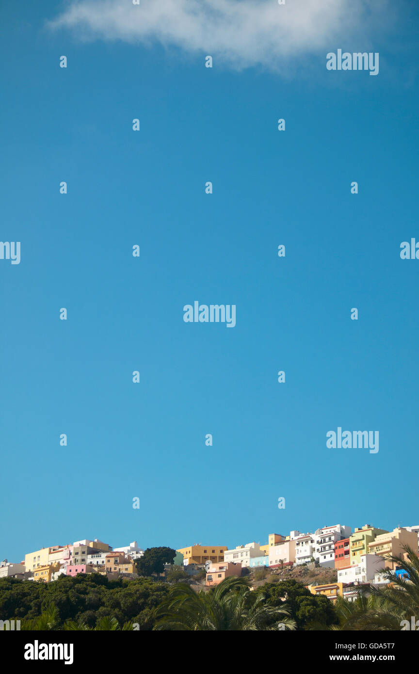 City of San Sebastian de la Gomera. Canary Islands. Spain. Vertical Stock Photo