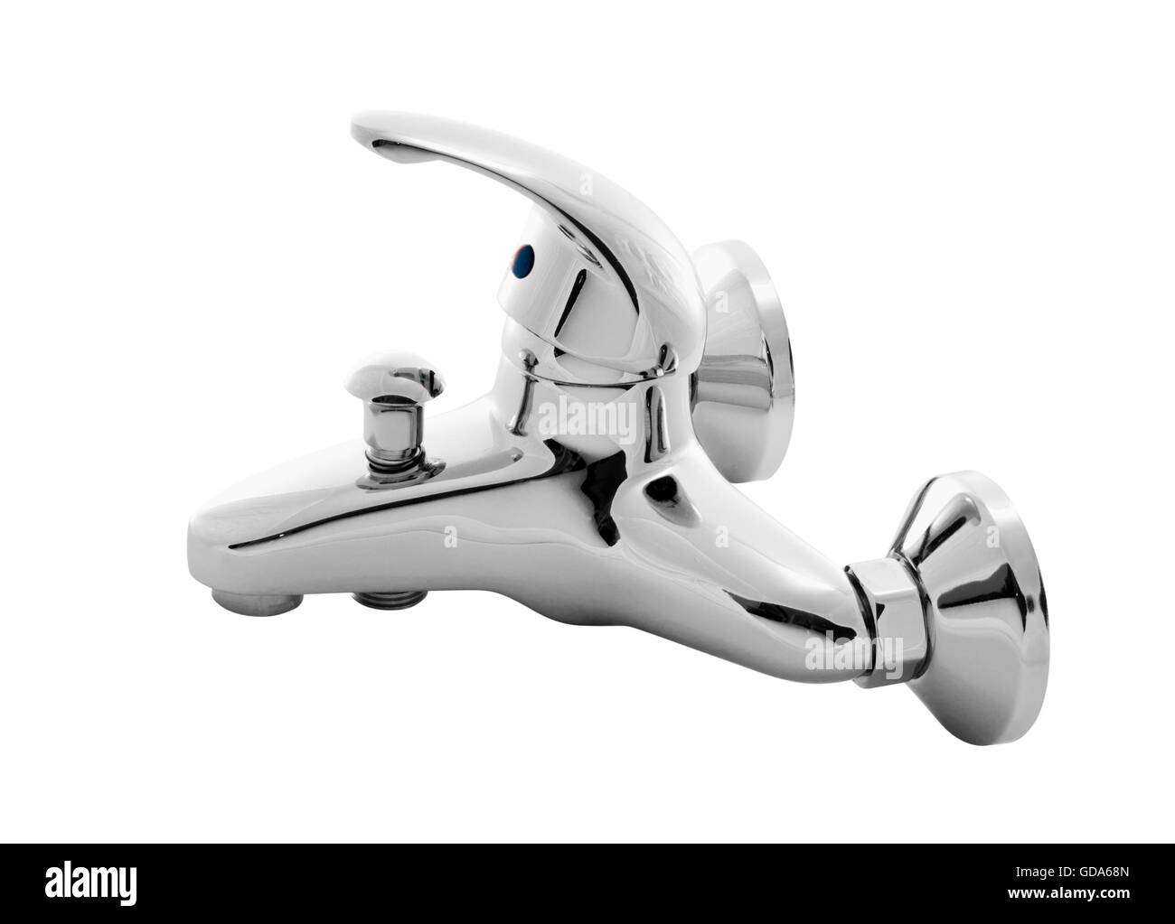 Shower Water Chrome Tap Isolated on White Background Stock Photo Alamy