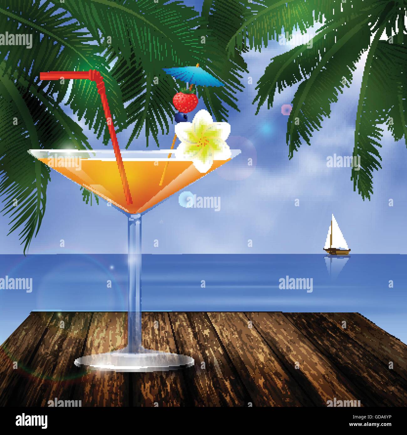 tropical vector background Stock Vector Image & Art - Alamy