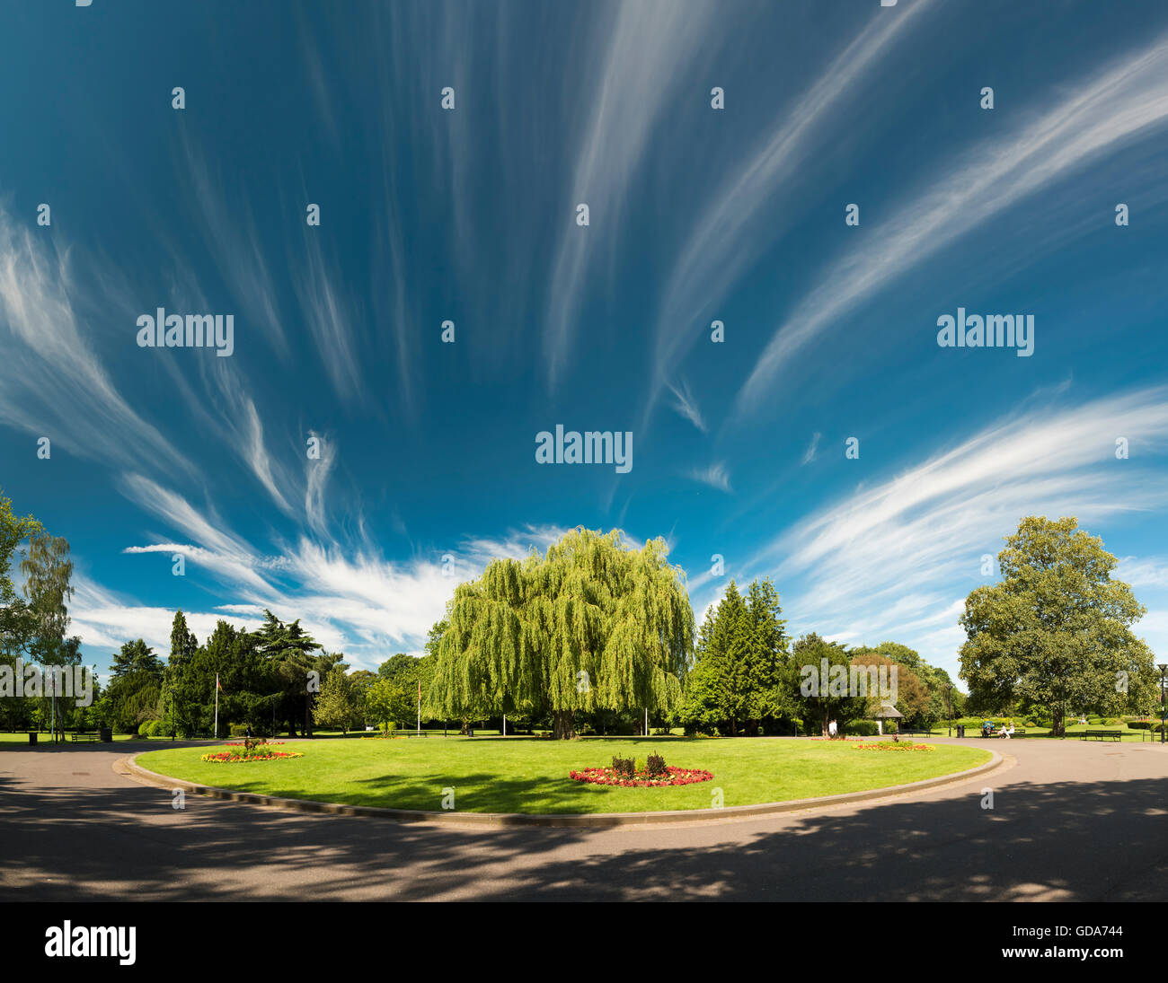 Spectacular cloud formations over Central Park, Peterborough