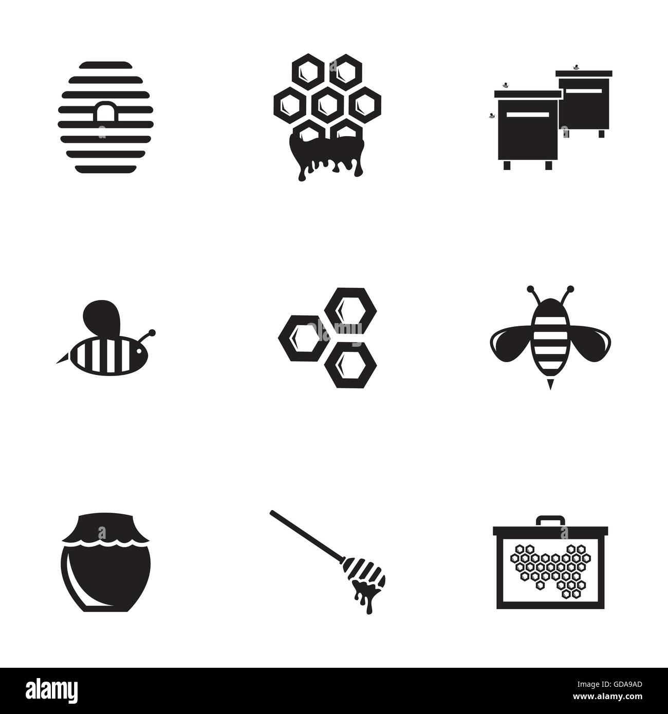 Honey and beeswax products Stock Vector Images - Alamy
