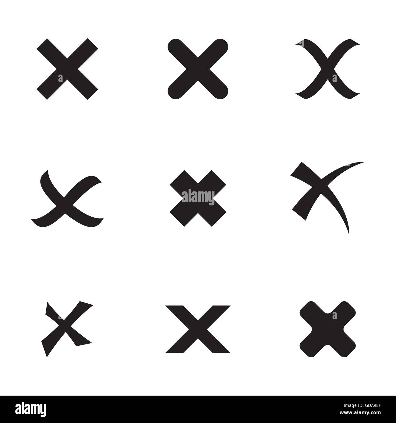 Vector black rejected icons set Stock Vector Image & Art - Alamy