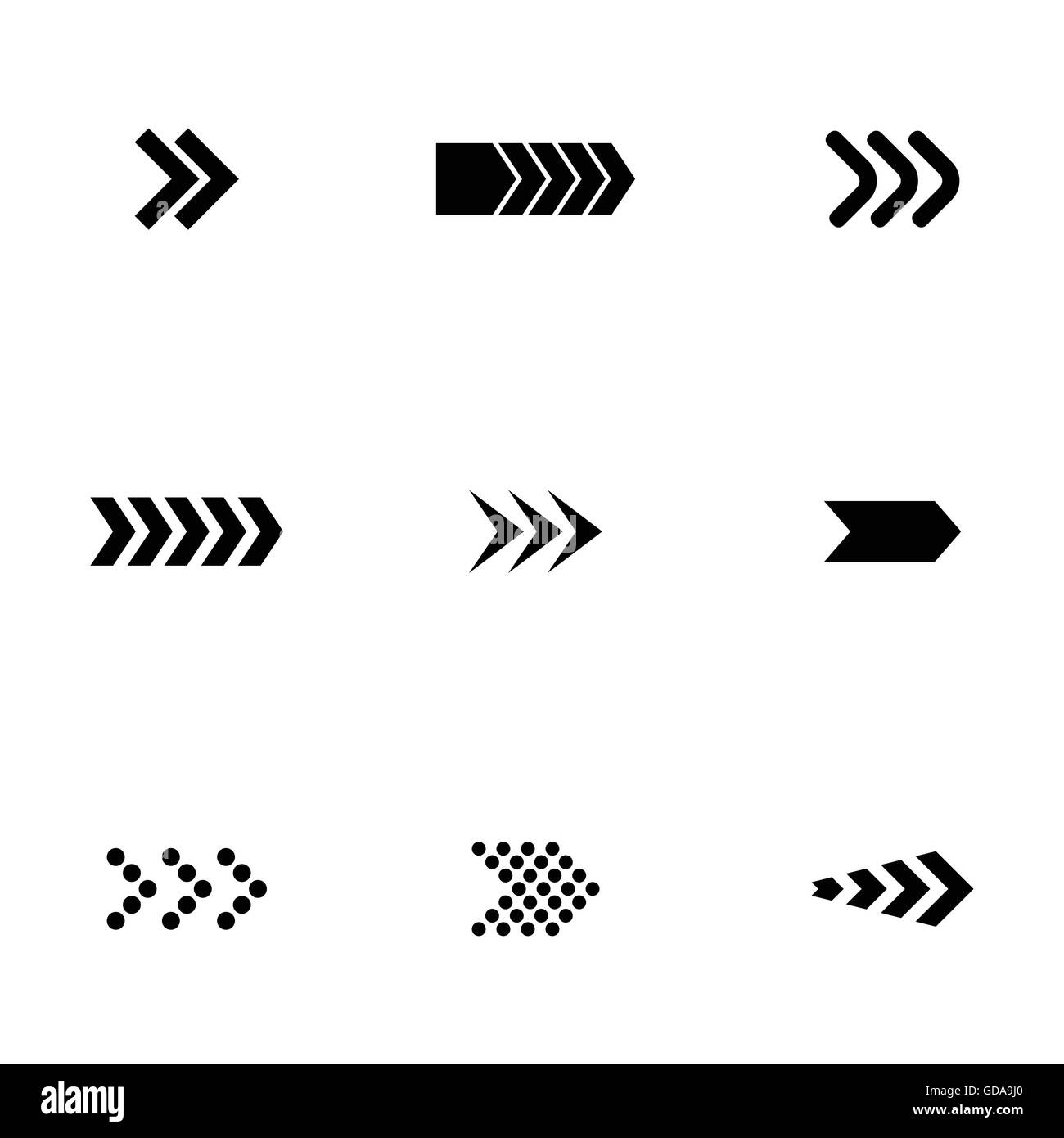 Vector black arrows icons set Stock Vector Image & Art - Alamy