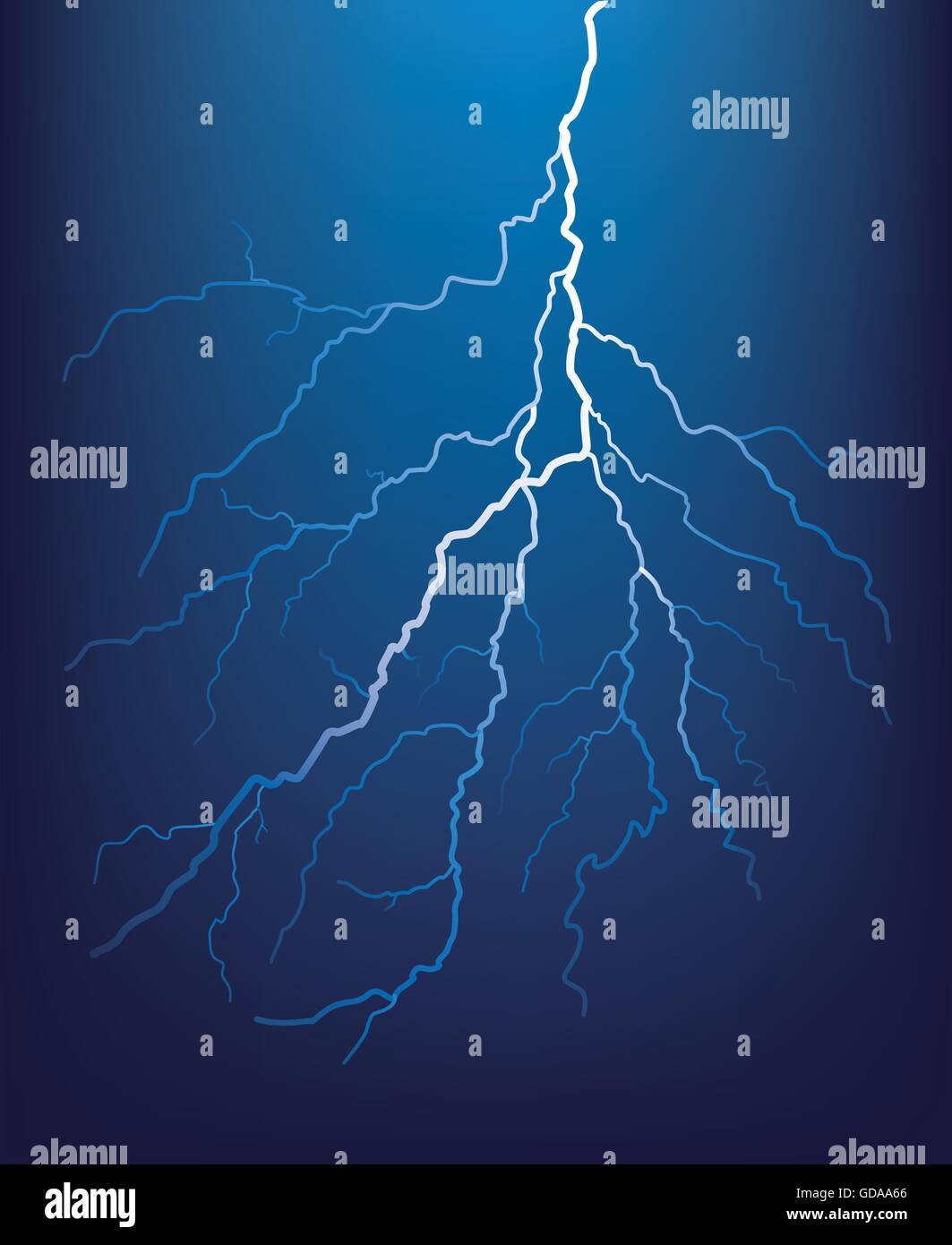Lightning bolt at night. Vector illustration Stock Vector Image & Art ...
