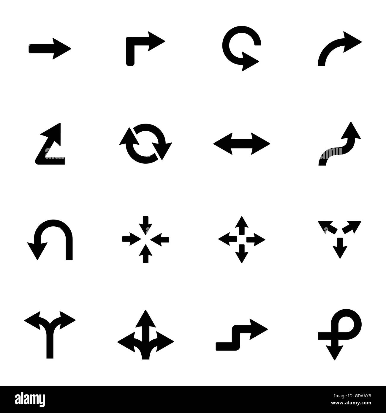 Vector black icon arrows icons Stock Vector Image & Art - Alamy