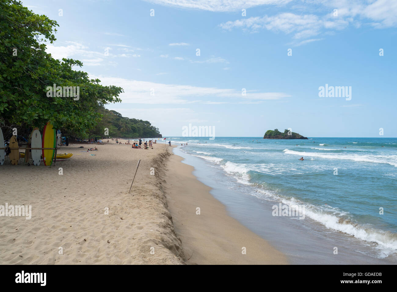 Costa Rica, Limón, Puerto Viejo, Beach of Cocles, Playa Cocles is a small  village on the Atlantic coast in the south of Puerto Viejo, Limon Stock  Photo - Alamy