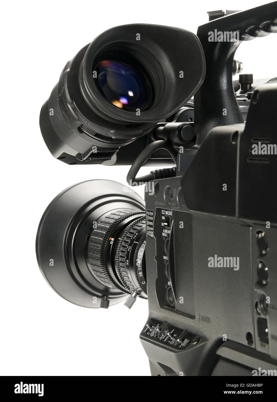 Professional digital video camera, isolated on white background Stock Photo Alamy