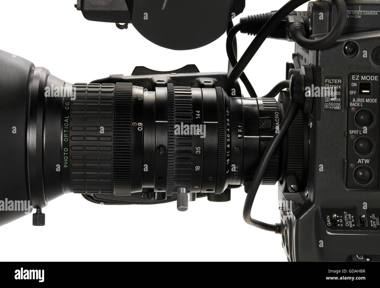 Professional digital video camera, isolated on white background Stock Photo Alamy