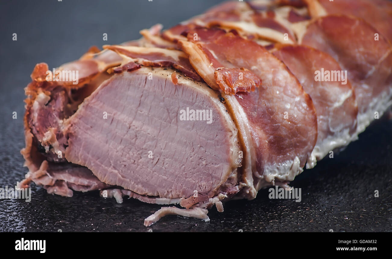 Roasted Homemade Ham Stock Photo - Alamy