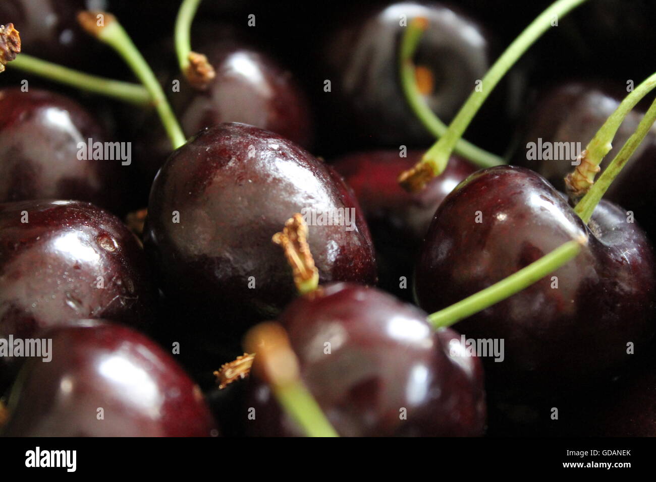 Cherry, cherries, fruit, healthy eating, diet, jam making, preserves, summer, genus prunus, stone fruit, allotment, black forest Stock Photo