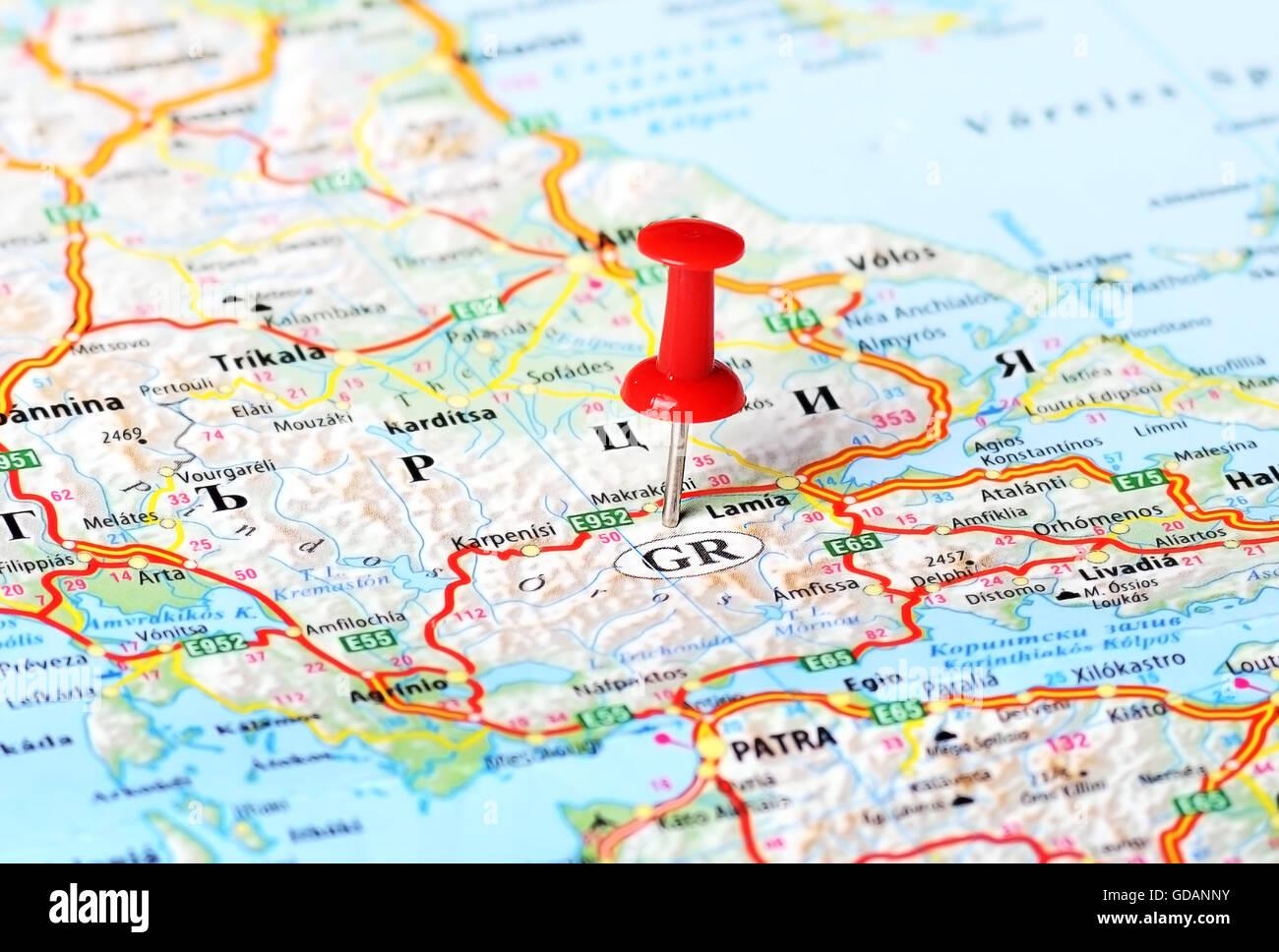 Europe map greece red hi-res stock photography and images - Alamy