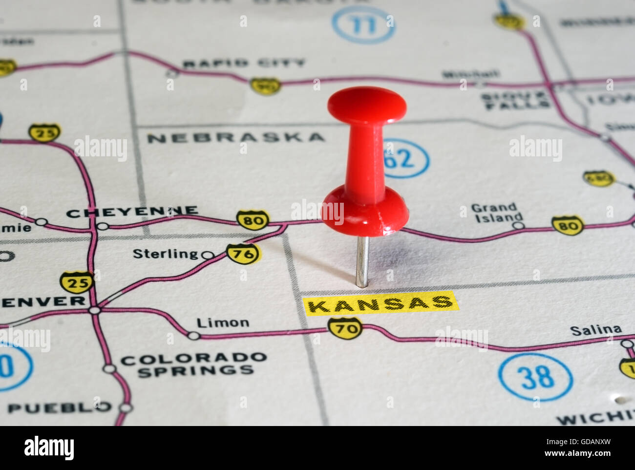 Topeka map hi-res stock photography and images - Alamy