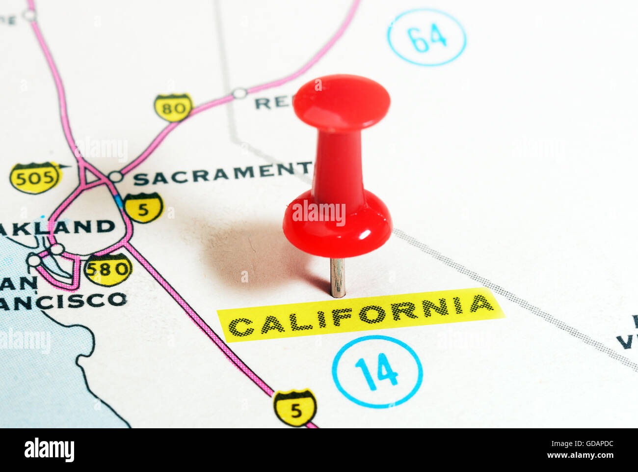 STATE MAP TRAVEL PIN CALIFORNIA 
