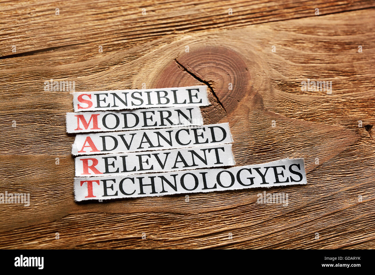 Smart acronym in business concept, words on cut paper on wood Stock Photo Alamy