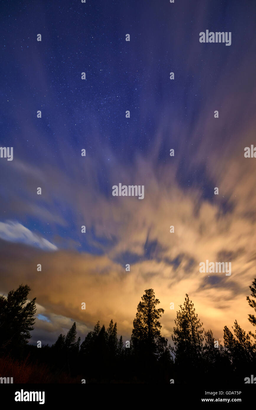 USA,Oregon,sky at night near Bend Stock Photo