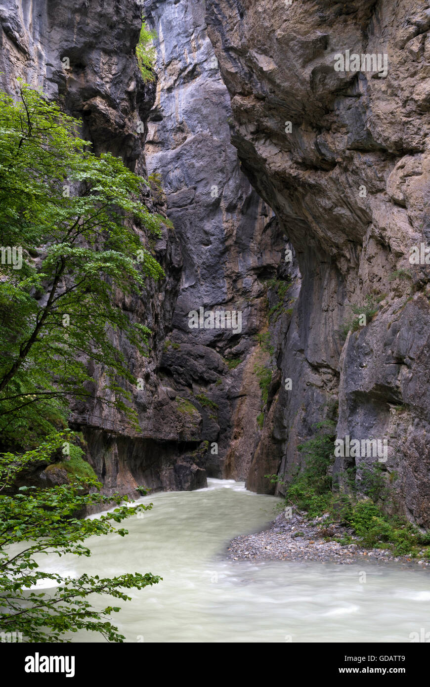 The Aare Gorge near Meiringen in the Swiss Bernese Oberland Stock Photo