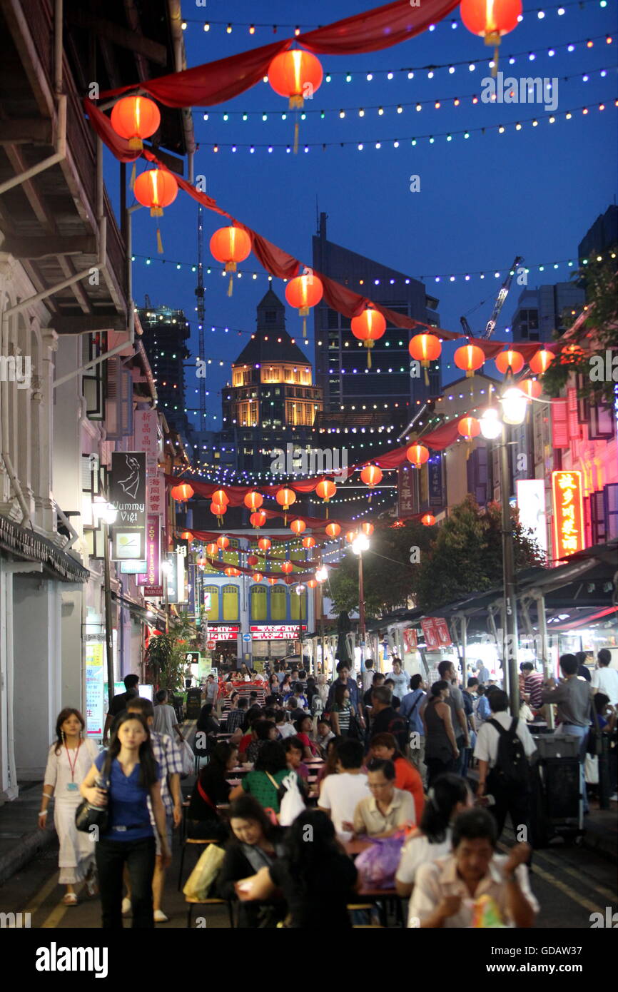 Asiatische Laternen in einem Laden im Chinatown und Altstadt von Singapur im Inselstaat Singapur in Asien. Stock Photo