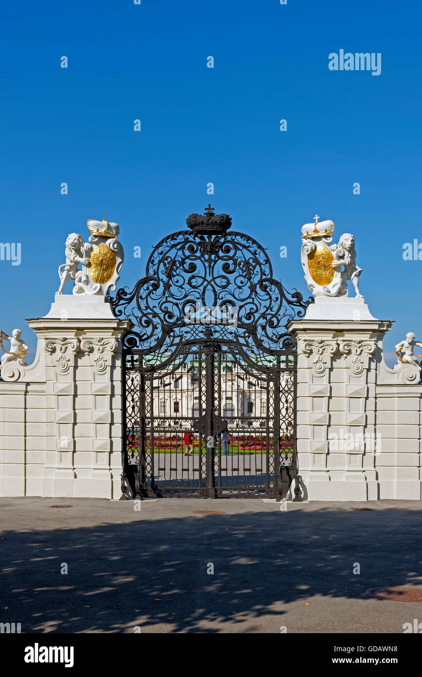 Castle,Belvedere,upper Belvedere,entrance,wall Stock Photo