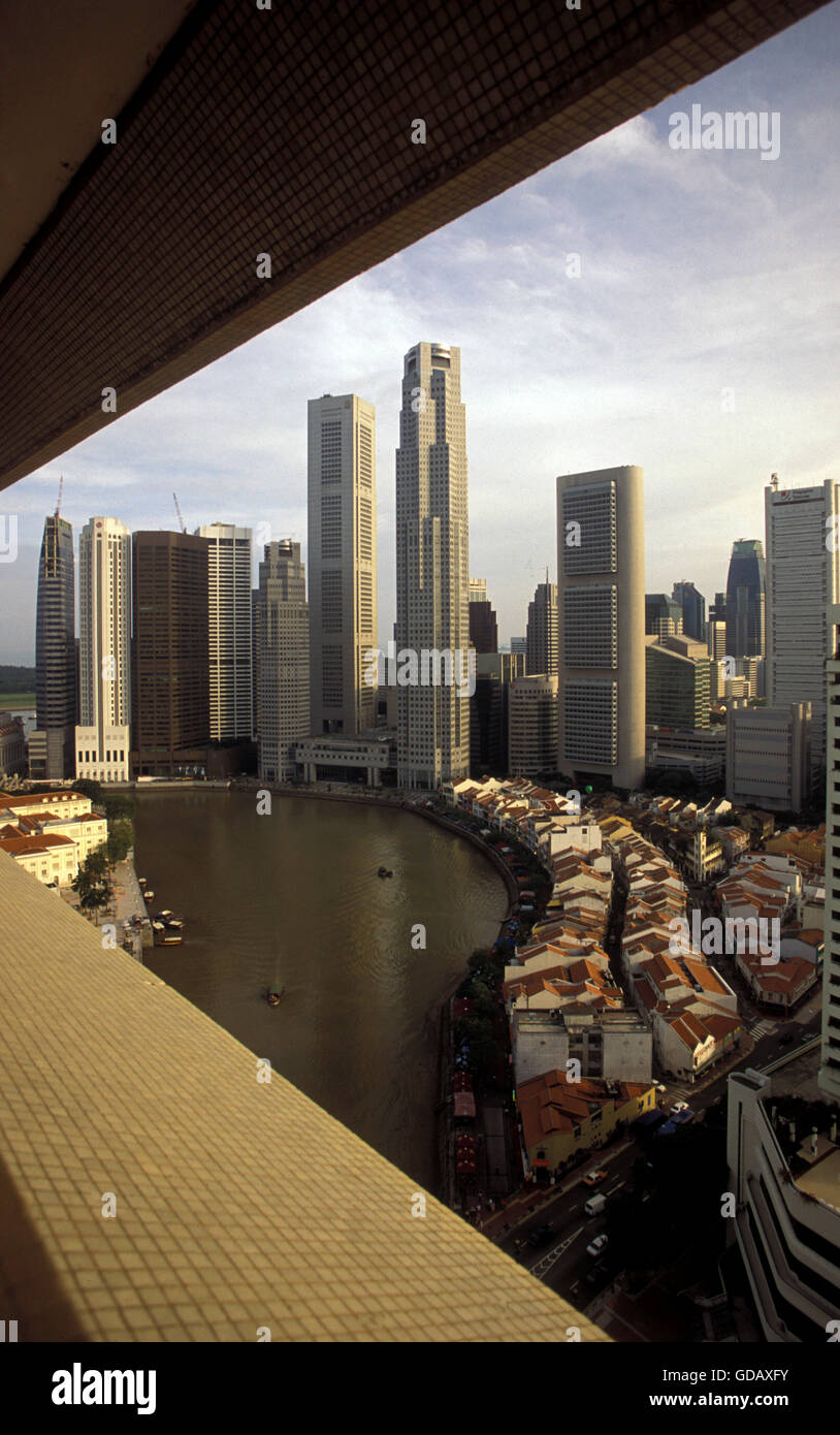Die Innenstadt von Singapur in Suedostasien. Stock Photo