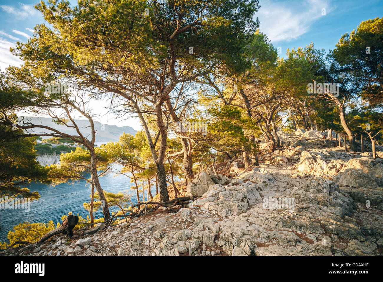 Path Hiking Trails Among Calanques On The French Riviera. Calanques - A ...