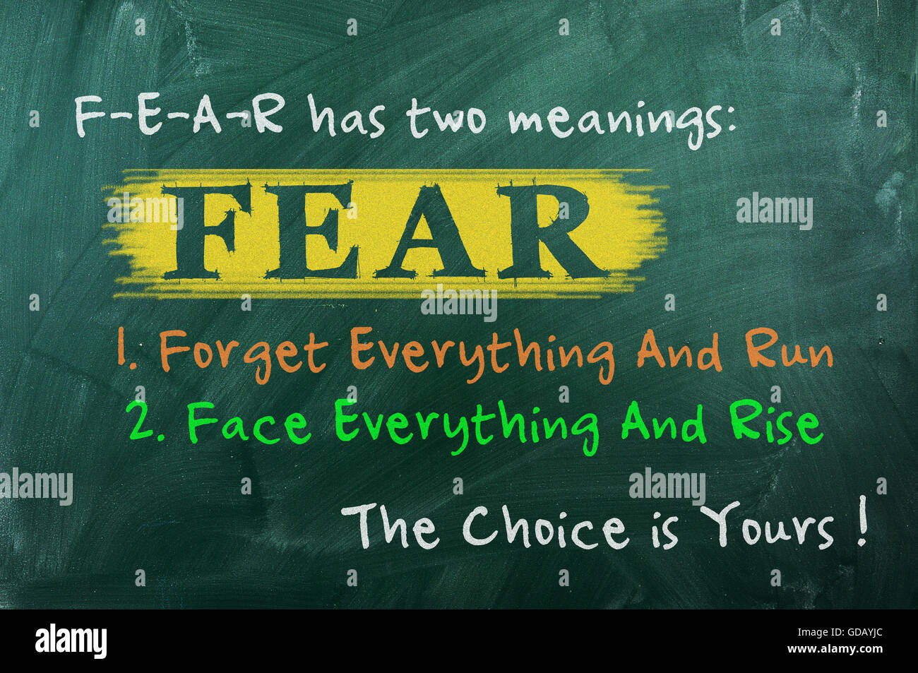 fear-acronym-concept-of-bravery-choice-in-life-stock-photo-alamy