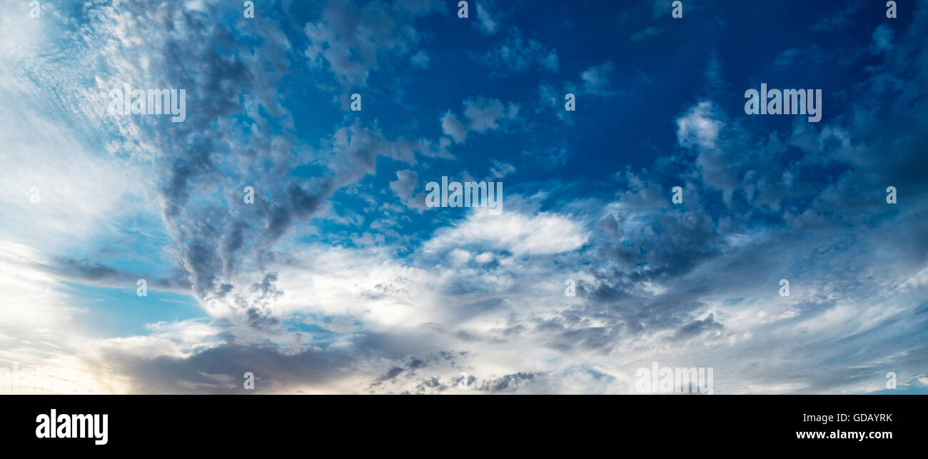 sky with clouds and sun Stock Photo - Alamy