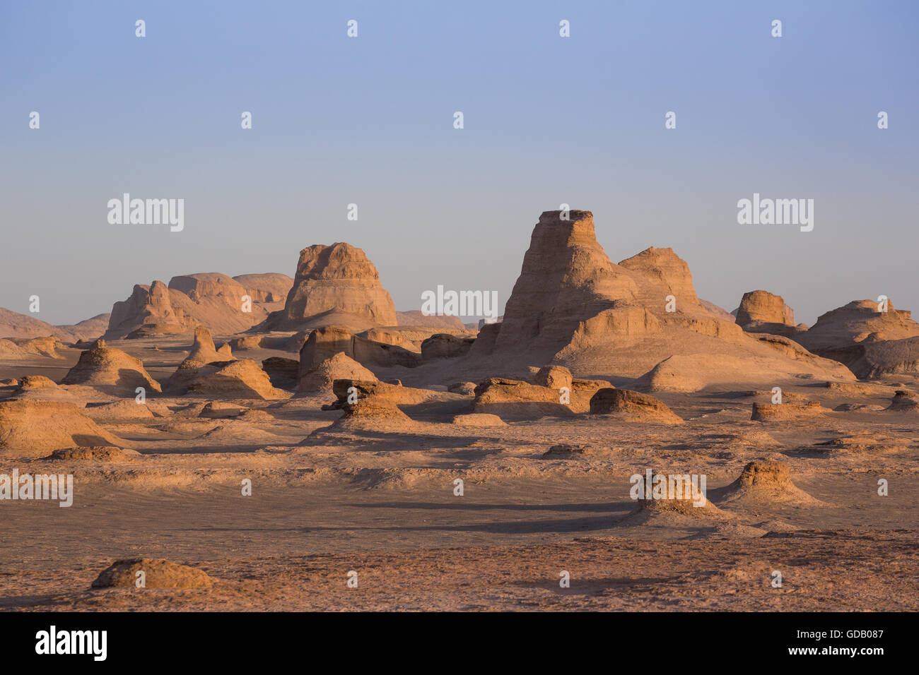 Iran,Near Kerman City,Kalout region. Stock Photo