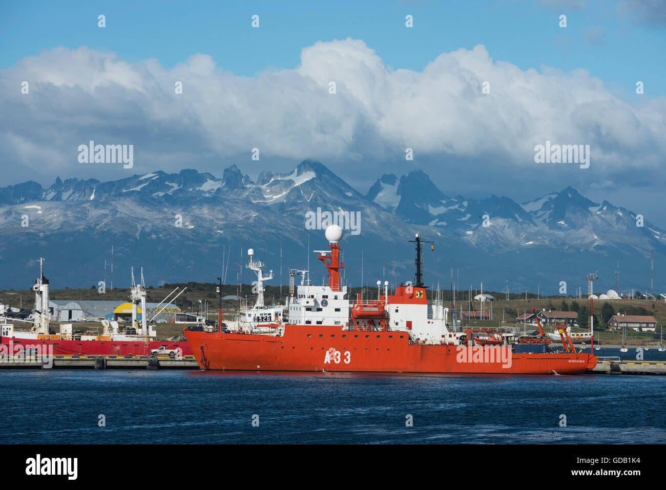 South America,Tierra del Fuego,Argentina,Ushuaia,harbor Stock Photo