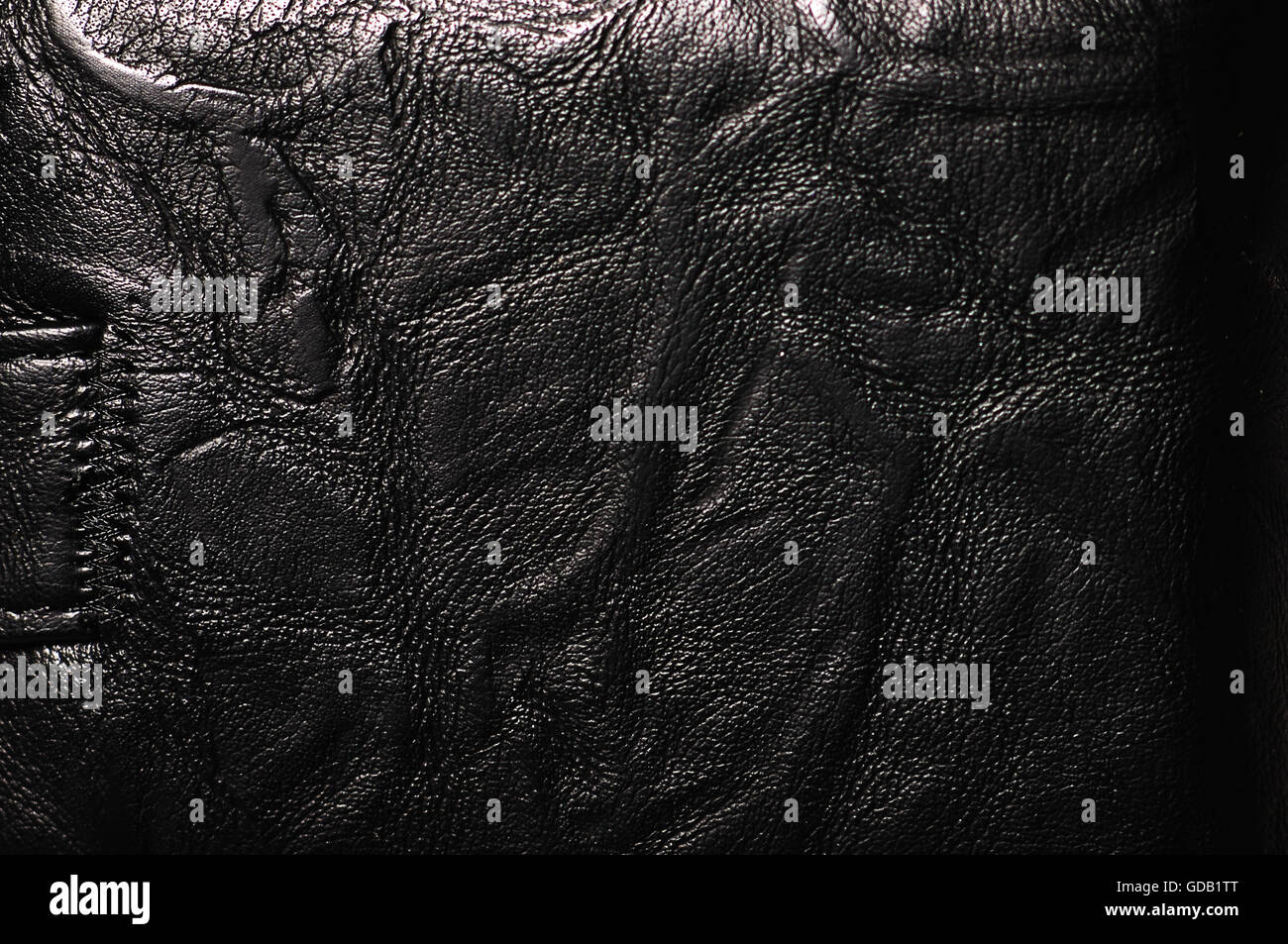 Closeup of seamless black leather texture Stock Photo - Alamy
