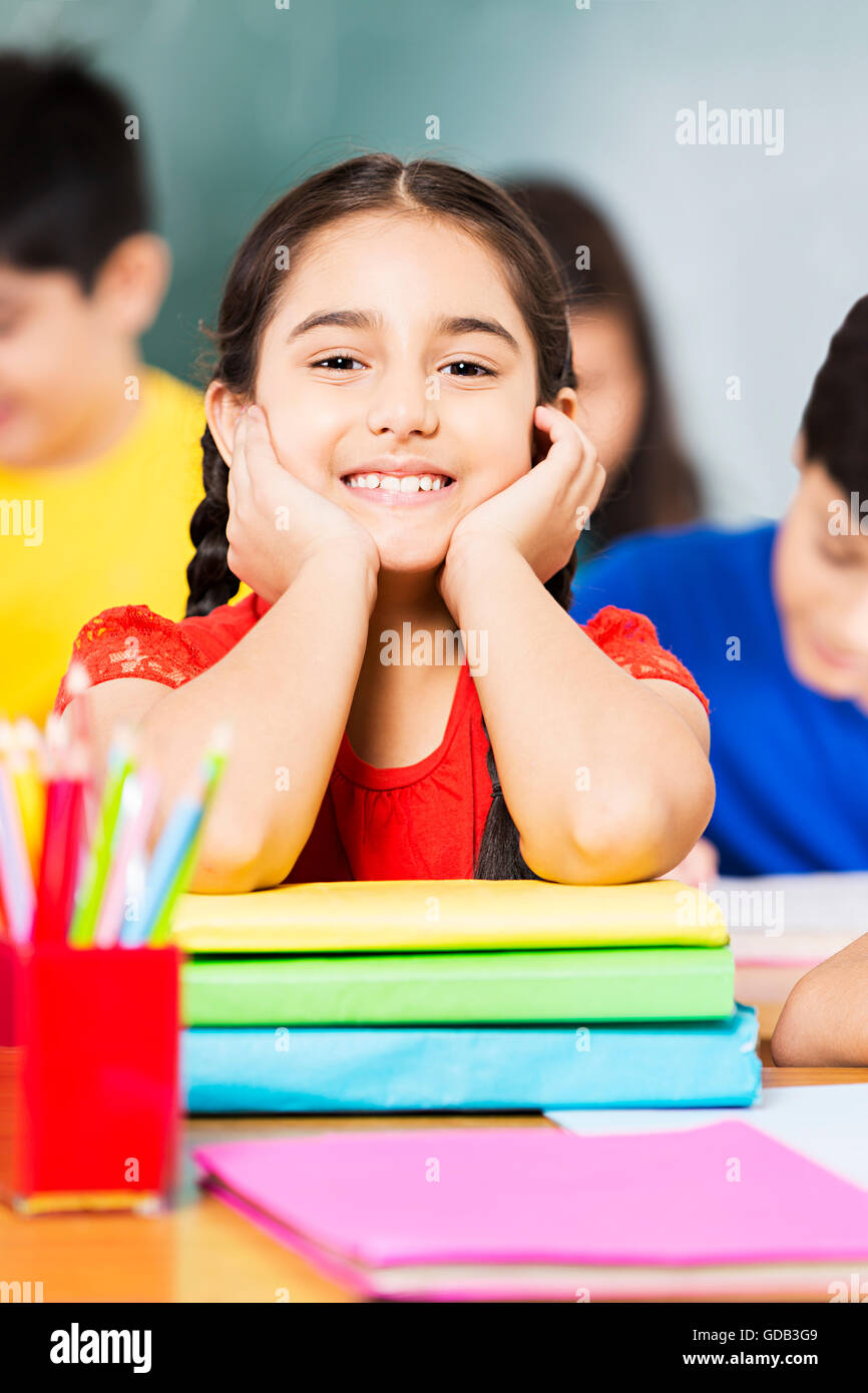 1 Girl School Student Studying in a Classroom Stock Photo - Alamy