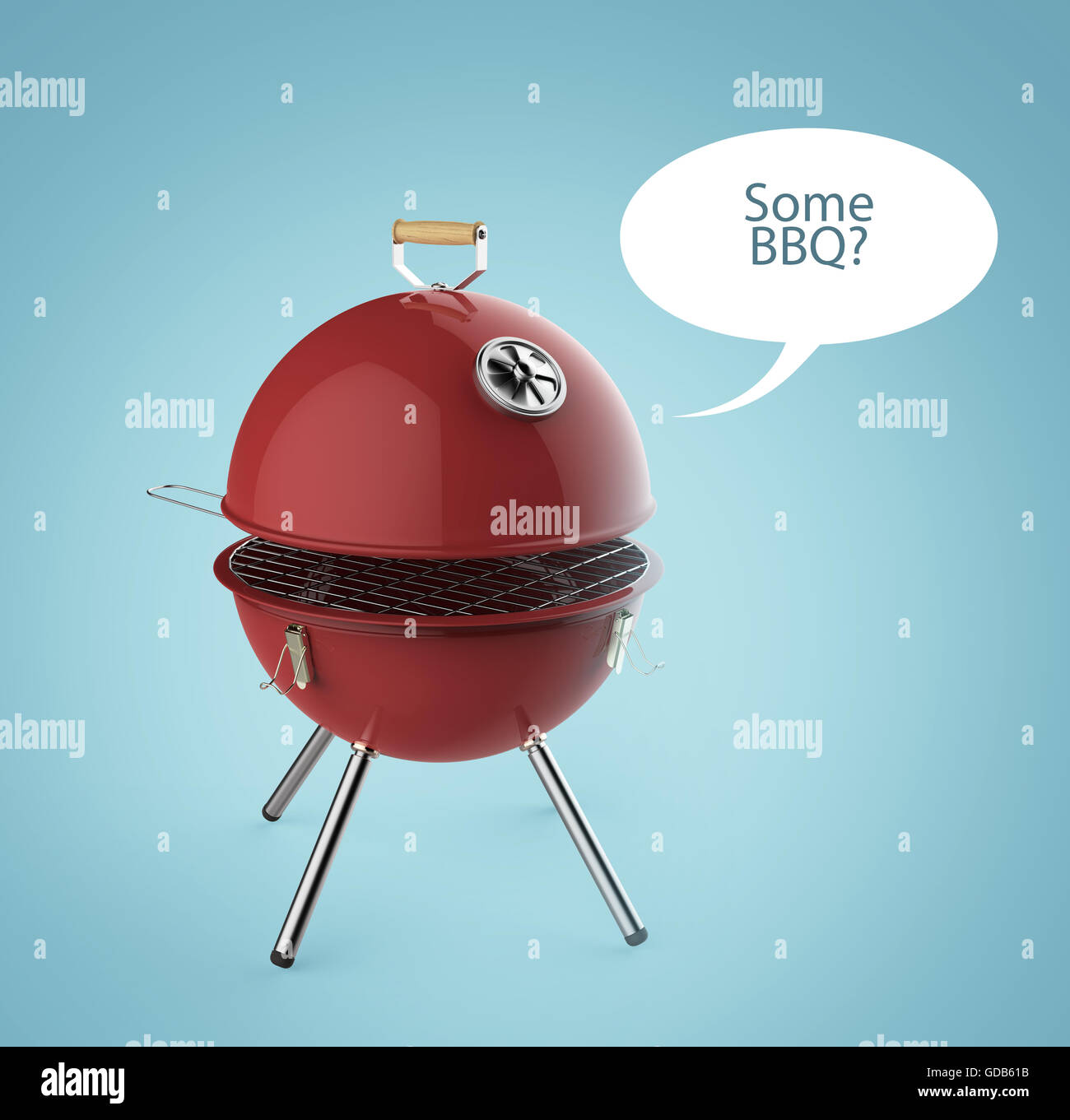 kettle barbecue charcoal grill with folding metal lid for roasting, BBQ