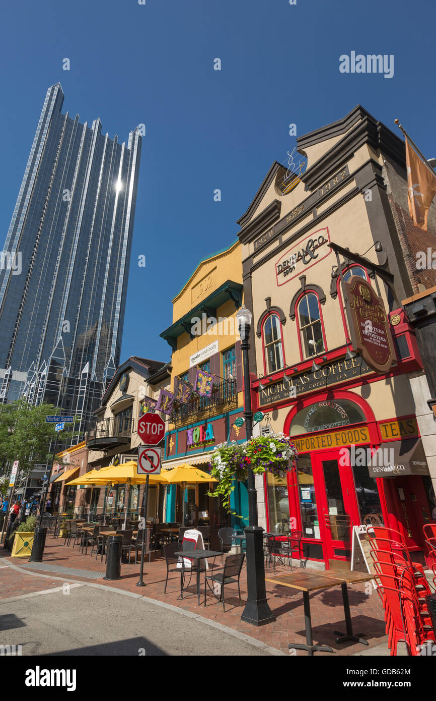 RESTAURANTS MARKET SQUARE PPG PLACE TOWER (© PHILIP JOHNSON / JOHN