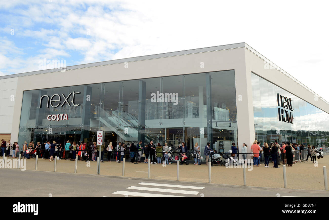 The opening of the new Next store, Morfa, Swansea Stock Photo Alamy